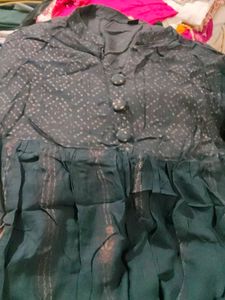 Elegant Black &amp; Gold Anarkali