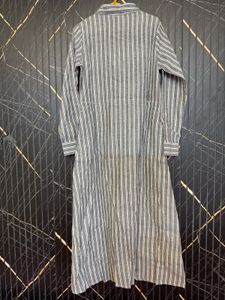 Striped Button-Down Maxi Dress
