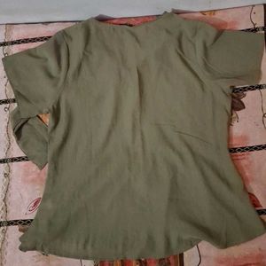 SHEIN Tan colour Ruffle Peplum Top | Like New ✨