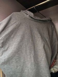 Grey Half-Zip Pullover Sweatshirt