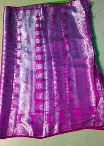 Silver Design Banarasi Soft Silk Saree