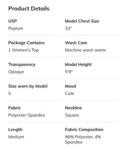 Cute square neck bell sleeves textured peplum top