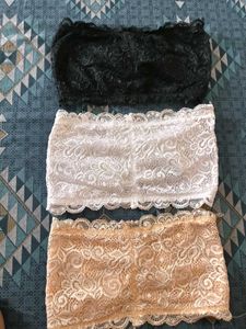 Lace Bandeau Bra Tops - Set of 3