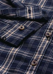 Men's Navy Blue Plaid Shirt