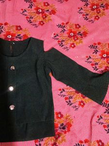Stylish Cold Shoulder Bell Sleeve Top