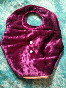 Elegant Purple Velvet Clutch