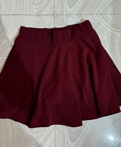 Maroon Skater Skirt 🍷