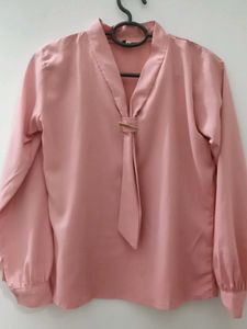 Peach Colour Formal Top - It Is New