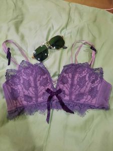 Purple Lace Bra