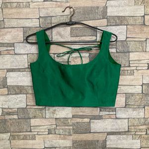 Emerald Green Sleeveless Blouse