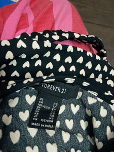 Cute Heart Print Cropped Top