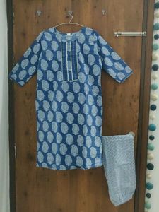 Blue Paisley Print Kurta Set💙🌸