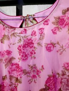 Floral Pink Ethnic Gown