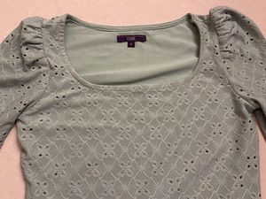 Mint Green Broderie Anglaise Top
