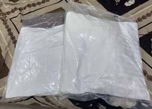 Set of 2 White Striped cushions