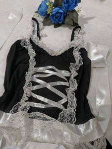 black &amp; white cosplay dress 🤍