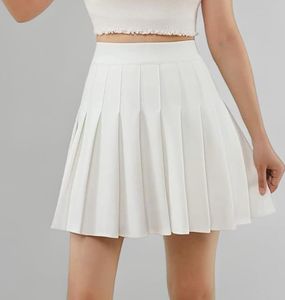 White Pleated Mini Skirt