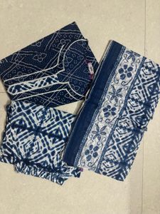 Blue Bandhani Kurta Set