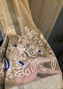 Embroidered Net Dupatta