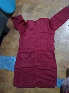 Red Striped Kurta