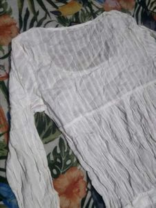 White Long Sleeve Tunic Top