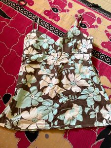 Floral Print Cami Top y2k