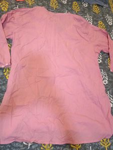 Pink Embroided Short Kurti