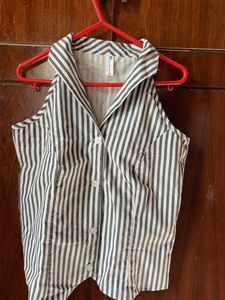Striped Sleeveless Vest Top