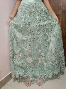 Lehenga Choli with pearl and mirror work