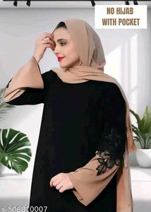 Elegant Black &amp; Pink Abaya