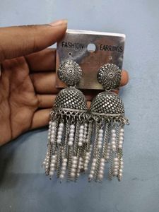 Boho Tassel Jhumka Earrings