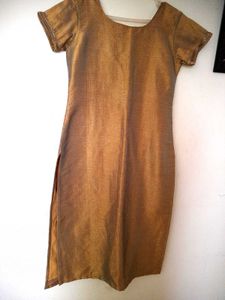 Elegant Gold Embroidered Kurta set designer