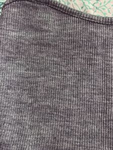Ribbed Grey Crop Top