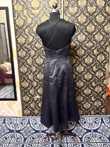 Elegant Black Halter Neck Dress