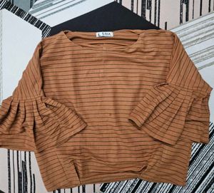 Striped Bell Sleeve Top
