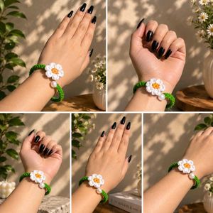 Handmade Crochet Flower Bracelet
