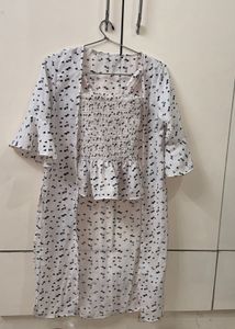 Smocked Triangle Print Camisole Top