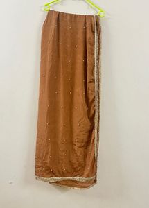 Elegant Gold Embroidered Kurta Set XL Size