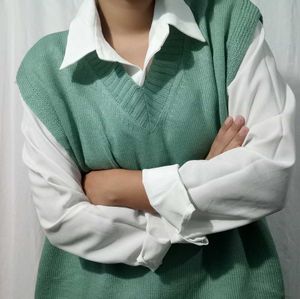Imported Unisex Mint Green Knit Vest