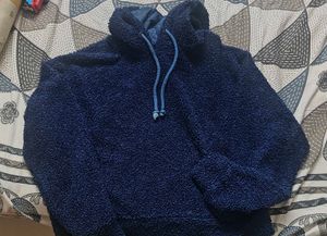 Cozy Navy Teddy Fleece Hoodie