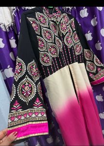 Elegant Black and Pink Kurta Set