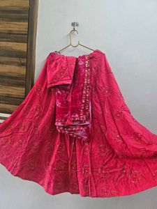 rani Pink Embroidered with sequins Lehenga Choli S