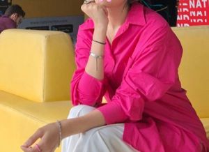 Stylish Pink Button-Down Shirt