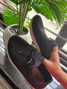Black Knit Sneakers