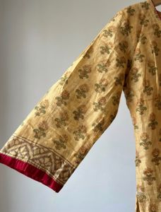 Stylish Yellow Kurta with Paisley Print
