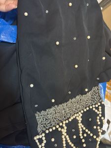Elegant Black Embellished Gown/Abaya
