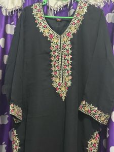 Embroidered Black Kurta Set