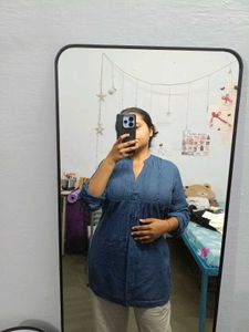 Blue Checked Kurta