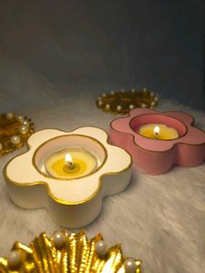 Flower Shaped Candle Holders