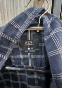 Men's Navy Plaid Button-Up Shirt